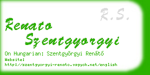 renato szentgyorgyi business card